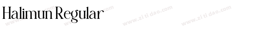Halimun Regular字体转换